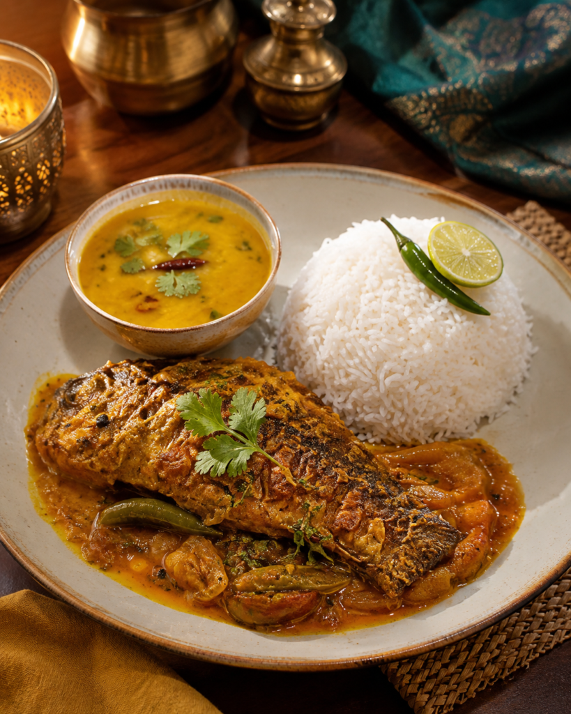 কৈ মাছ / ভাত / ডাল